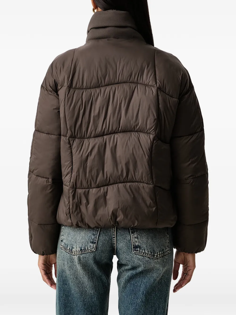 Patrizia Pepe double-breasted puffer jacket Bruin