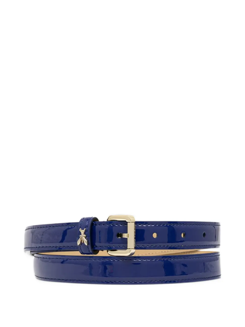 Patrizia Pepe patent-finish Fly belt - Blu