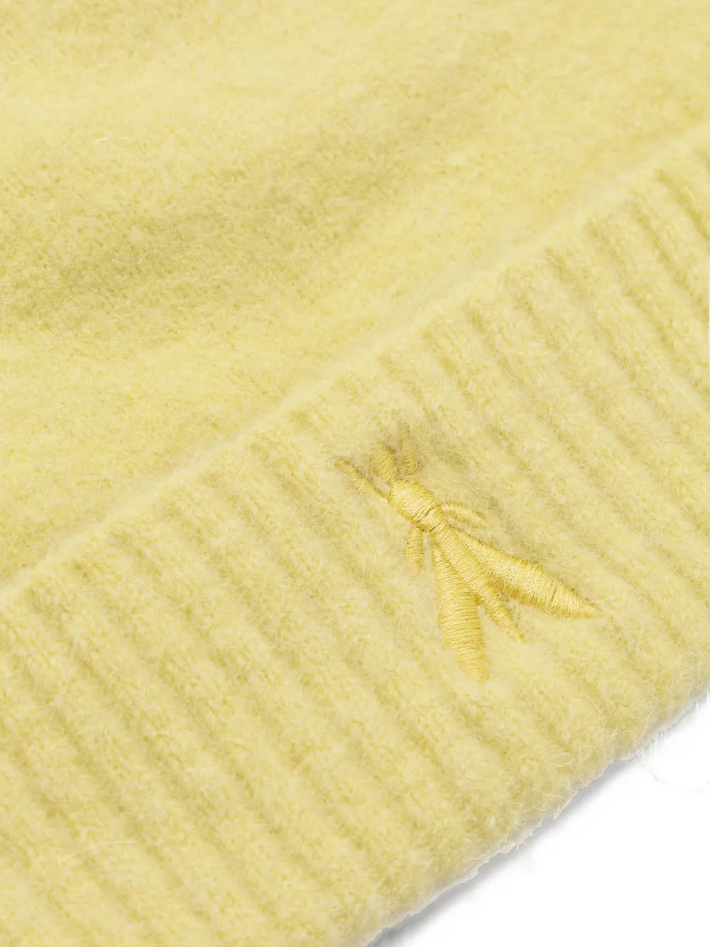 Patrizia Pepe Fly muts met geborduurd logo Geel