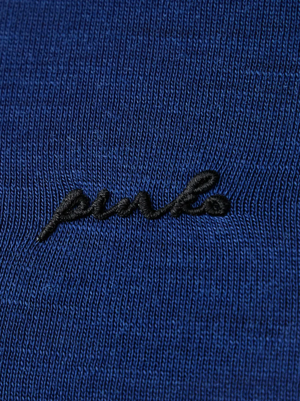 PINKO logo-embroidered T-shirt Blauw