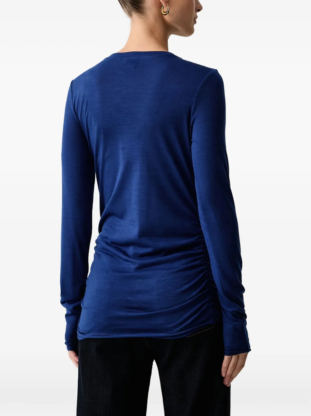 PINKO logo-embroidered T-shirt Blauw