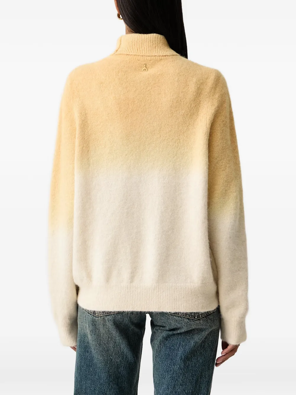 Patrizia Pepe ombré roll-neck sweater Geel