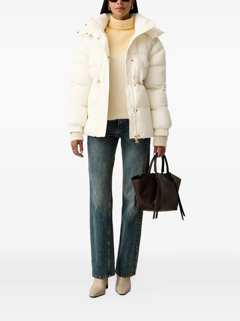 Patrizia Pepe ombré roll-neck sweater Geel