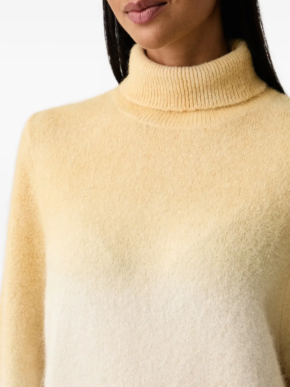 Patrizia Pepe ombré roll-neck sweater Geel