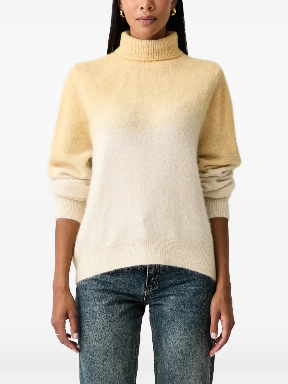 Patrizia Pepe ombré roll-neck sweater - Giallo