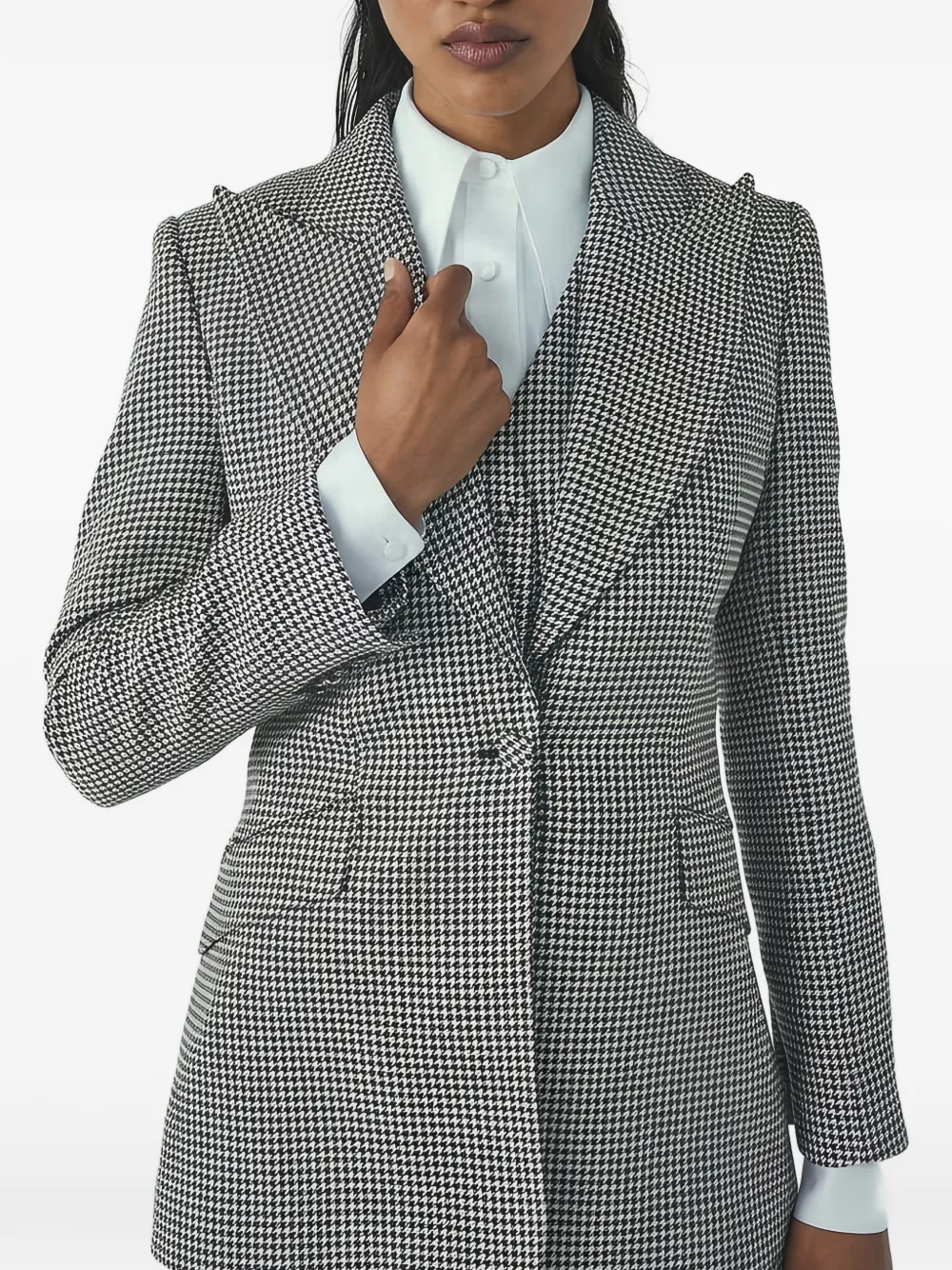 STYLAND Signature blazer met pied-de-poulepatroon Zwart