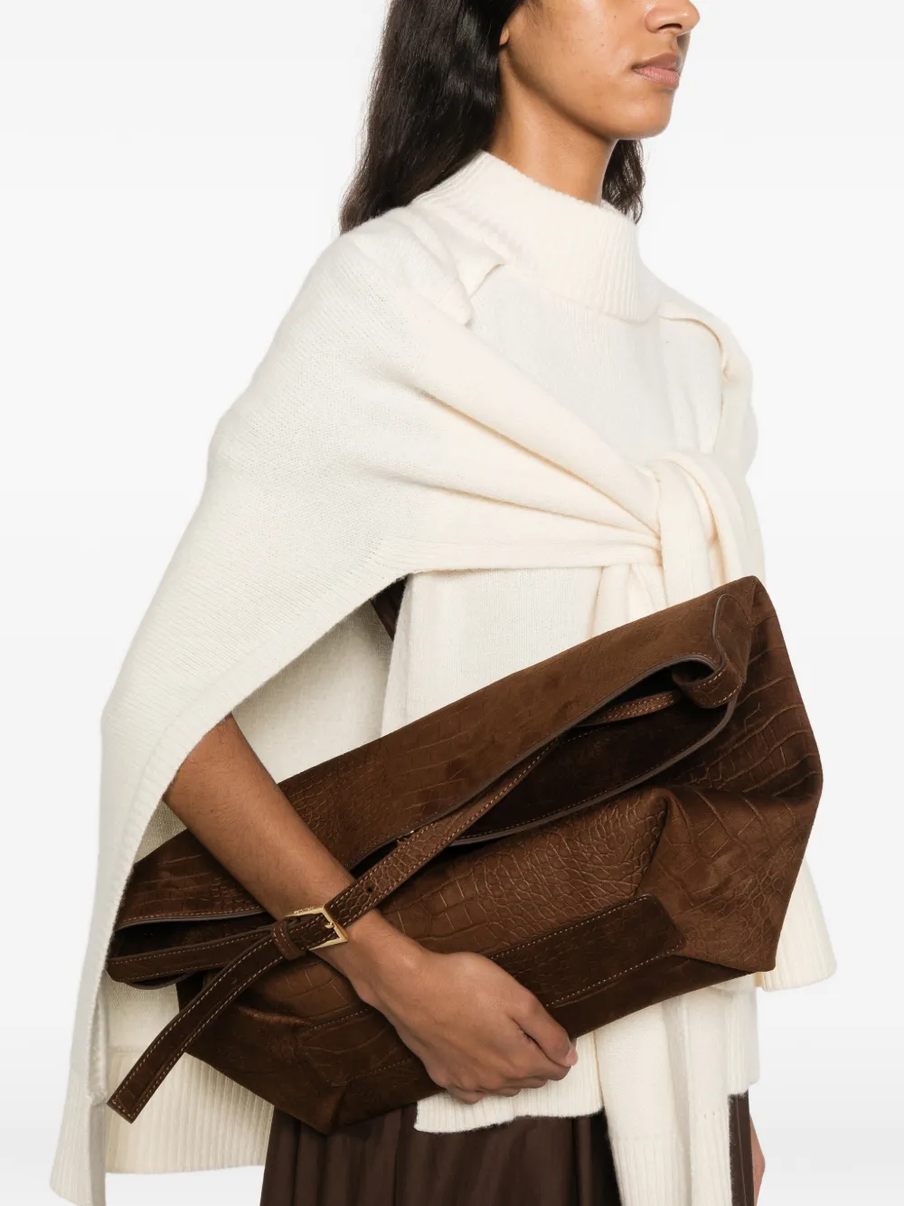 Themoirè Zoe tote bag Bruin