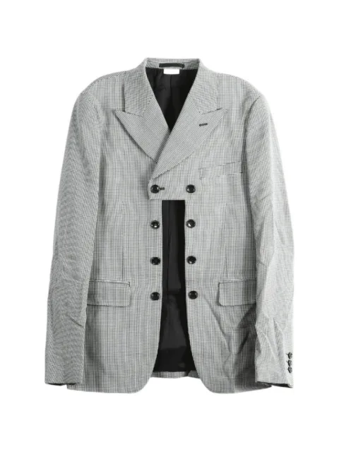 Comme des Garçons Homme Plus houndstooth-pattern cut-out double-breasted blazer