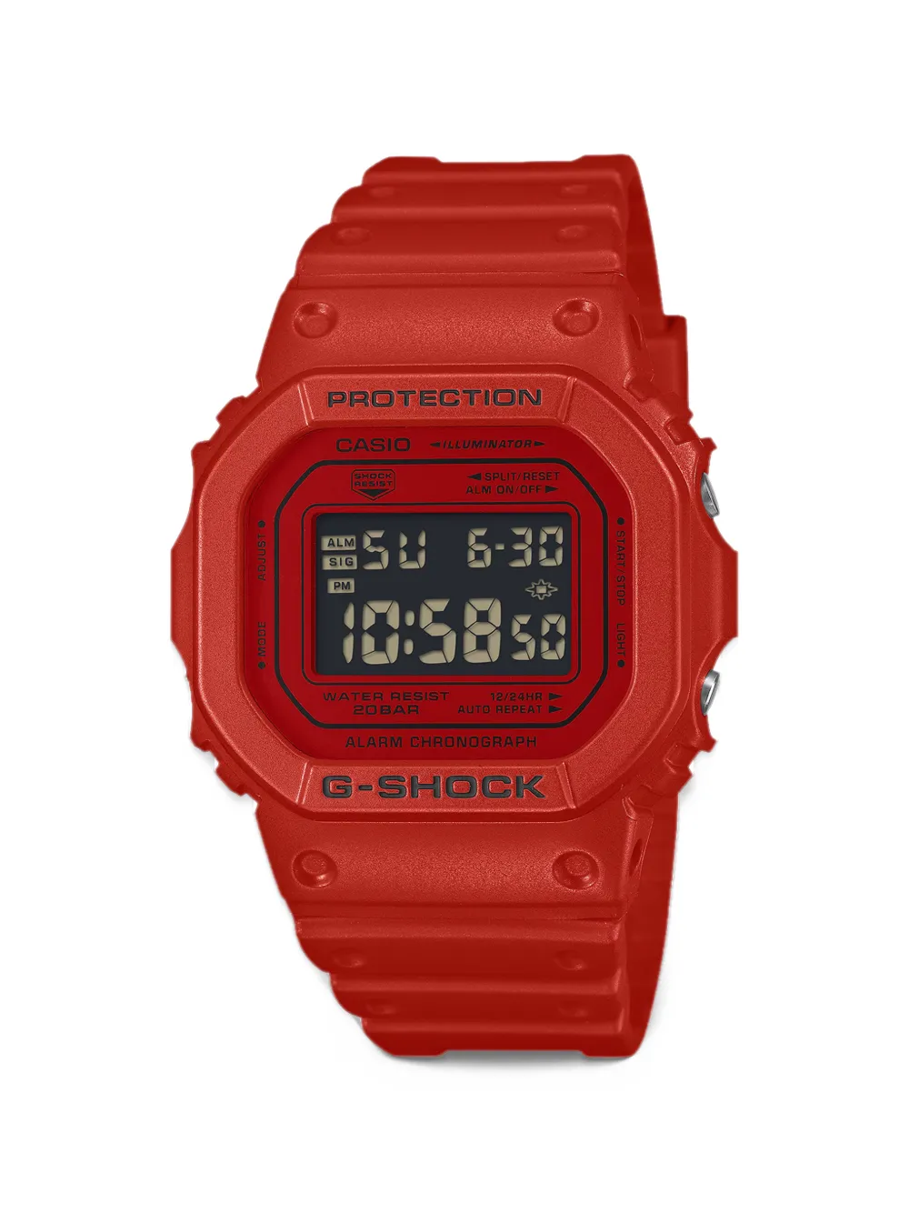 Casio 5600 G-Shock 48.9mm watch - Rosso