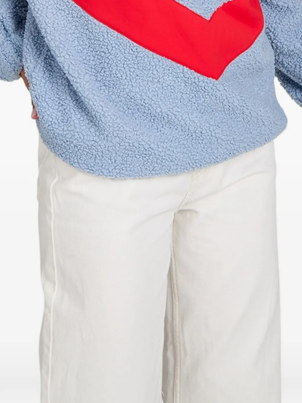 Brunotti Sandrea fleece trui met colourblocking Beige
