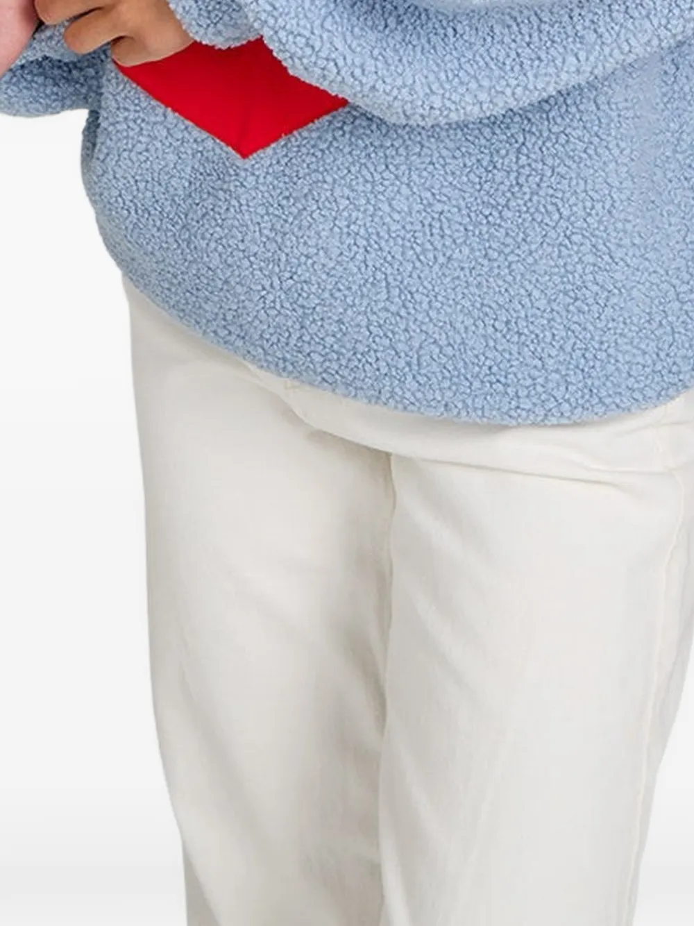 Brunotti Sandrea fleece trui met colourblocking Beige