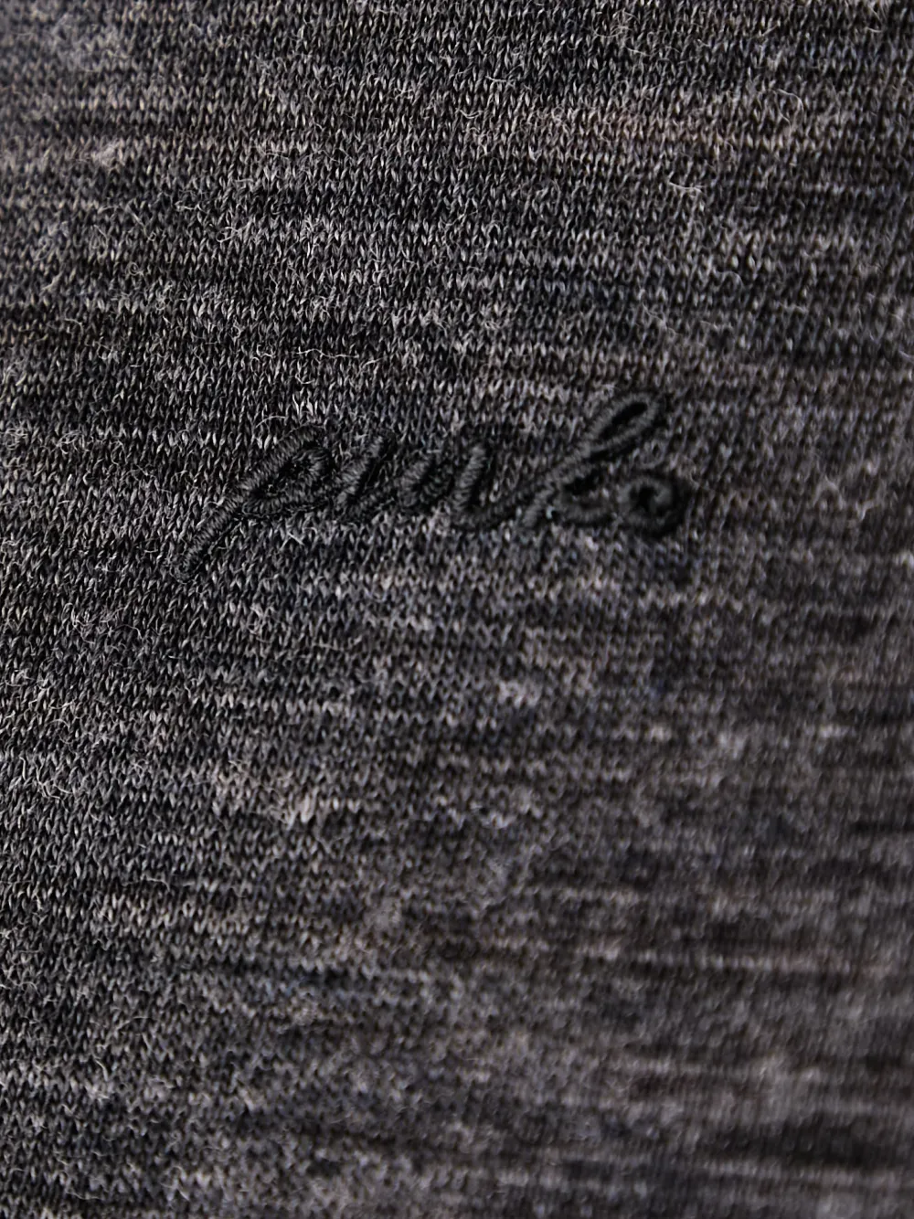 PINKO logo-embroidered ruched T-shirt Grijs