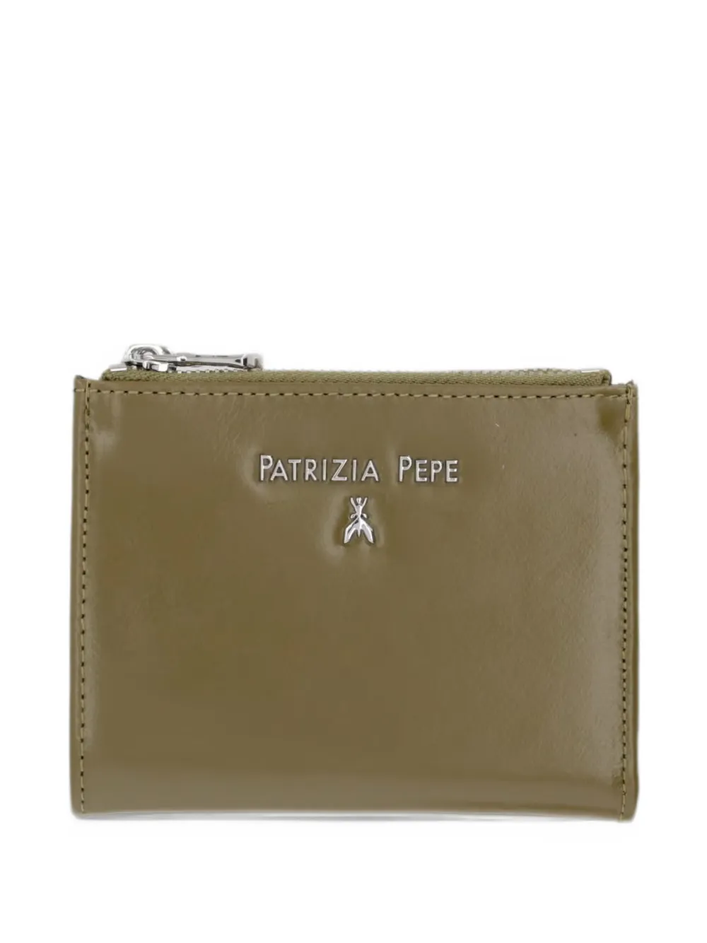Patrizia Pepe logo-plaque leather wallet - Verde