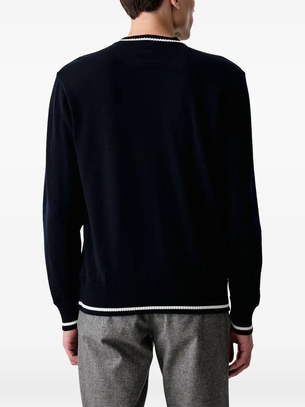 Paul & Shark Trui met gestreepte afwerking Blauw