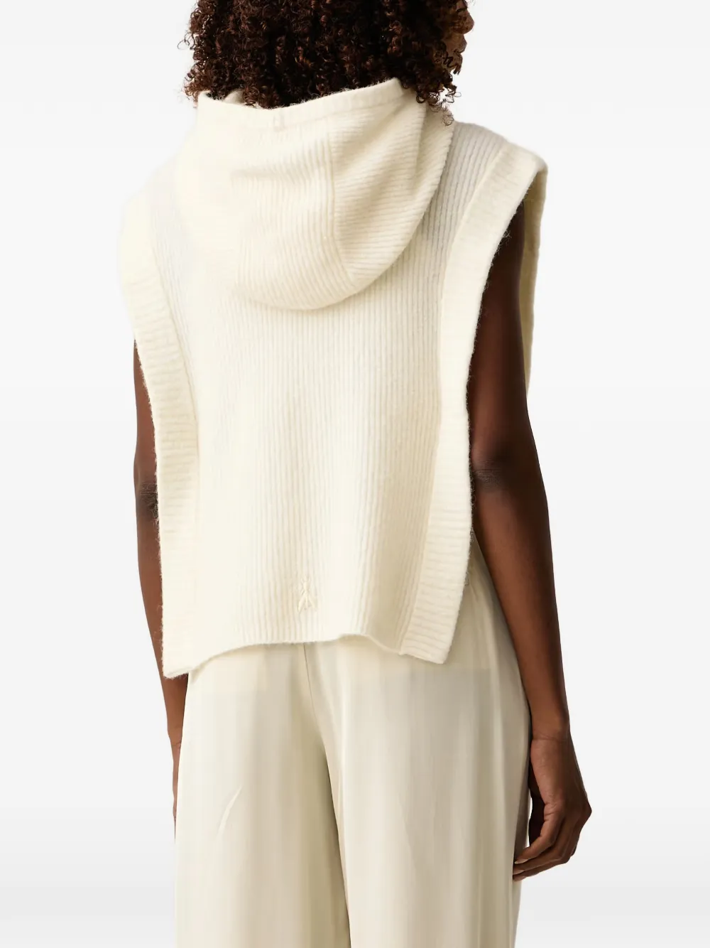 Patrizia Pepe ribbed-knit sleeveless sweater Beige