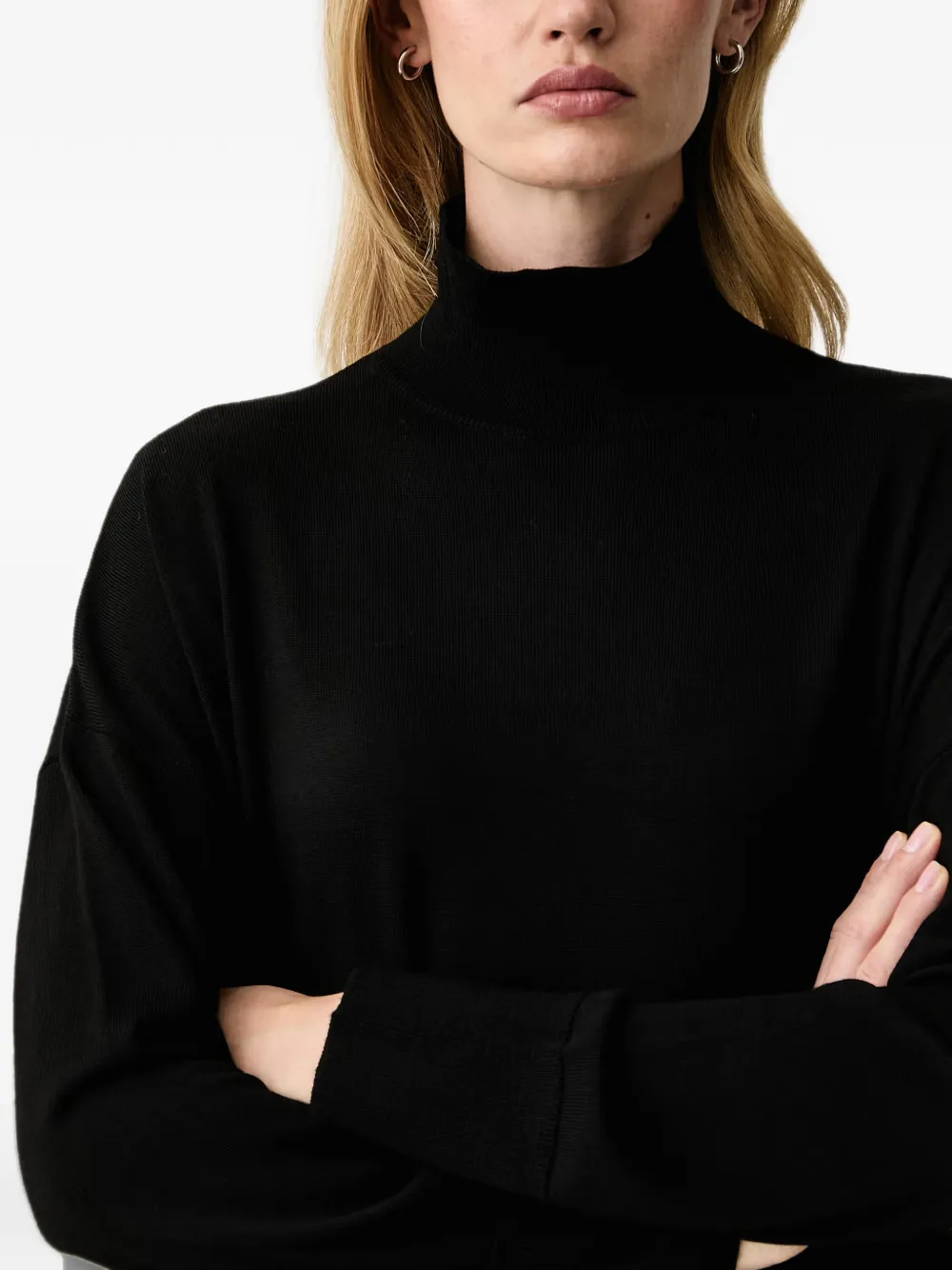 Patrizia Pepe high-neck sweater Zwart