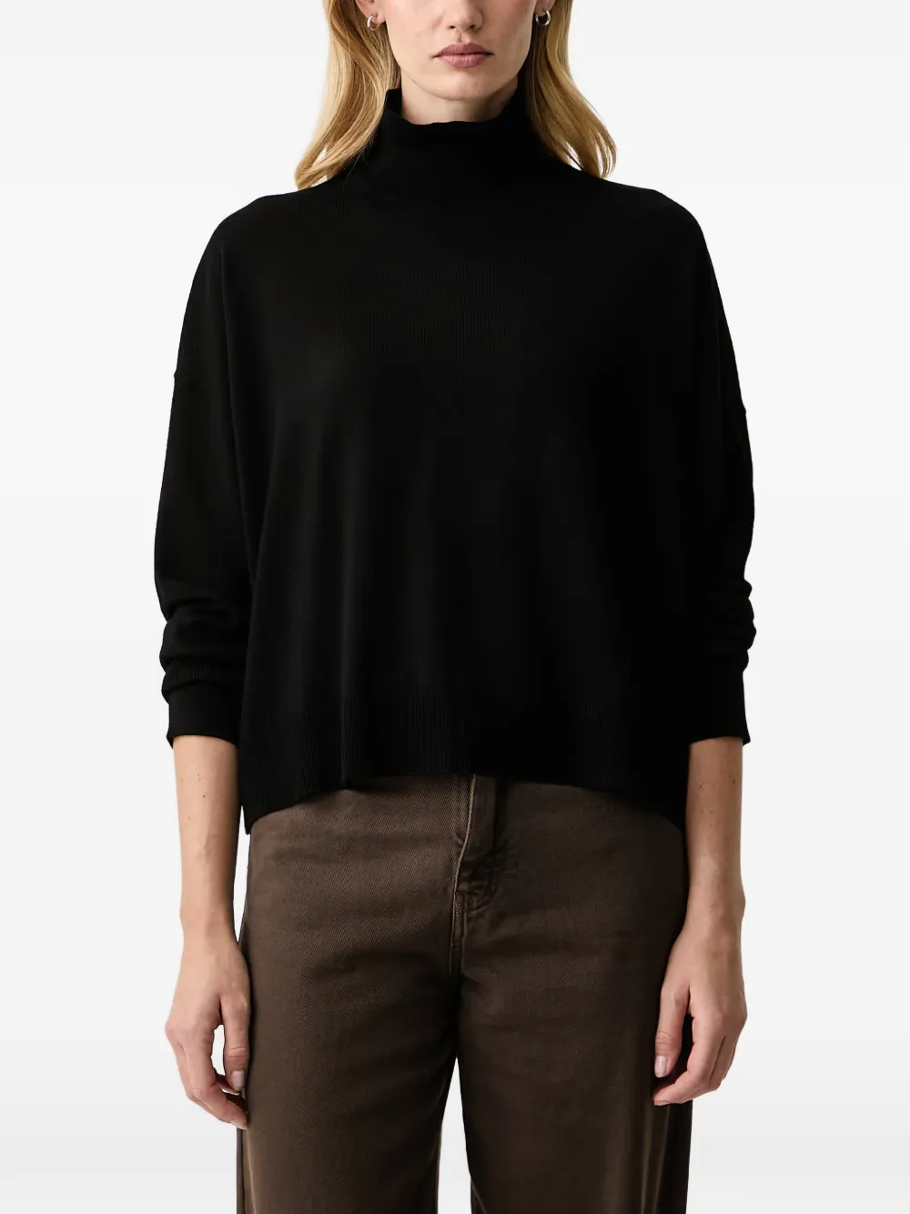 Patrizia Pepe high-neck sweater Zwart