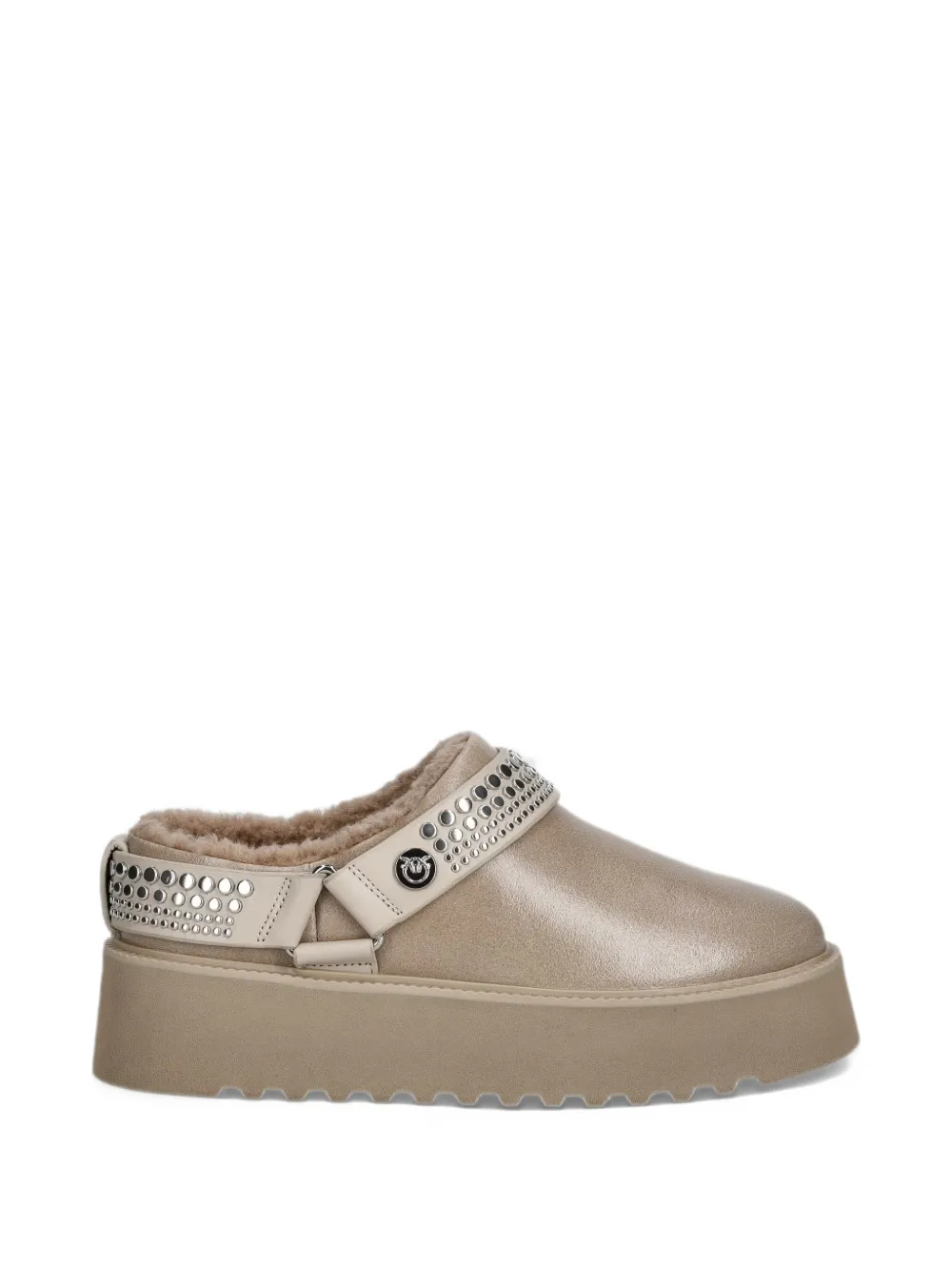 PINKO studded platform slippers - Toni neutri