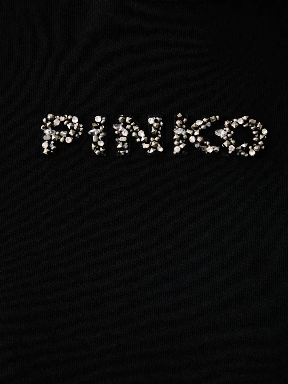 PINKO embellished logo-patch sweater Zwart