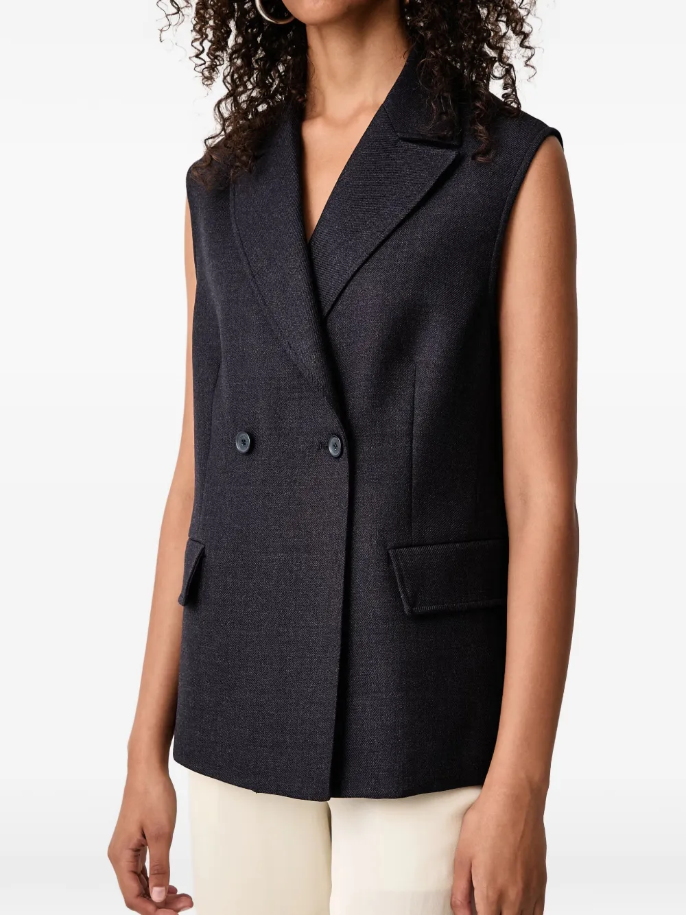 Paul & Shark Gilet met dubbele rij knopen Grijs