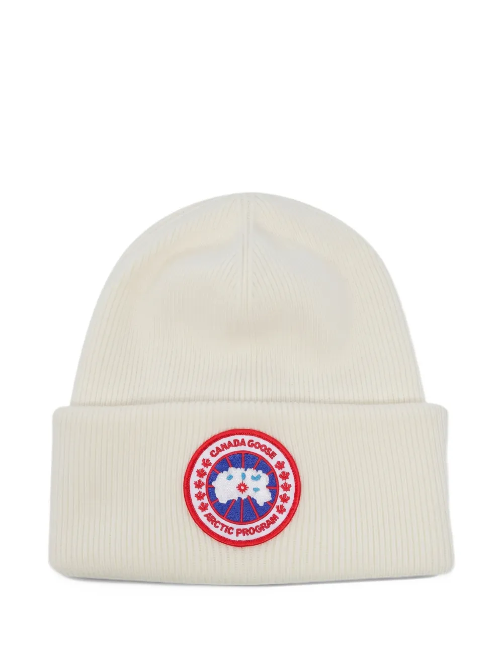 Canada Goose Arctic Toque logo-patch beanie hat - Bianco