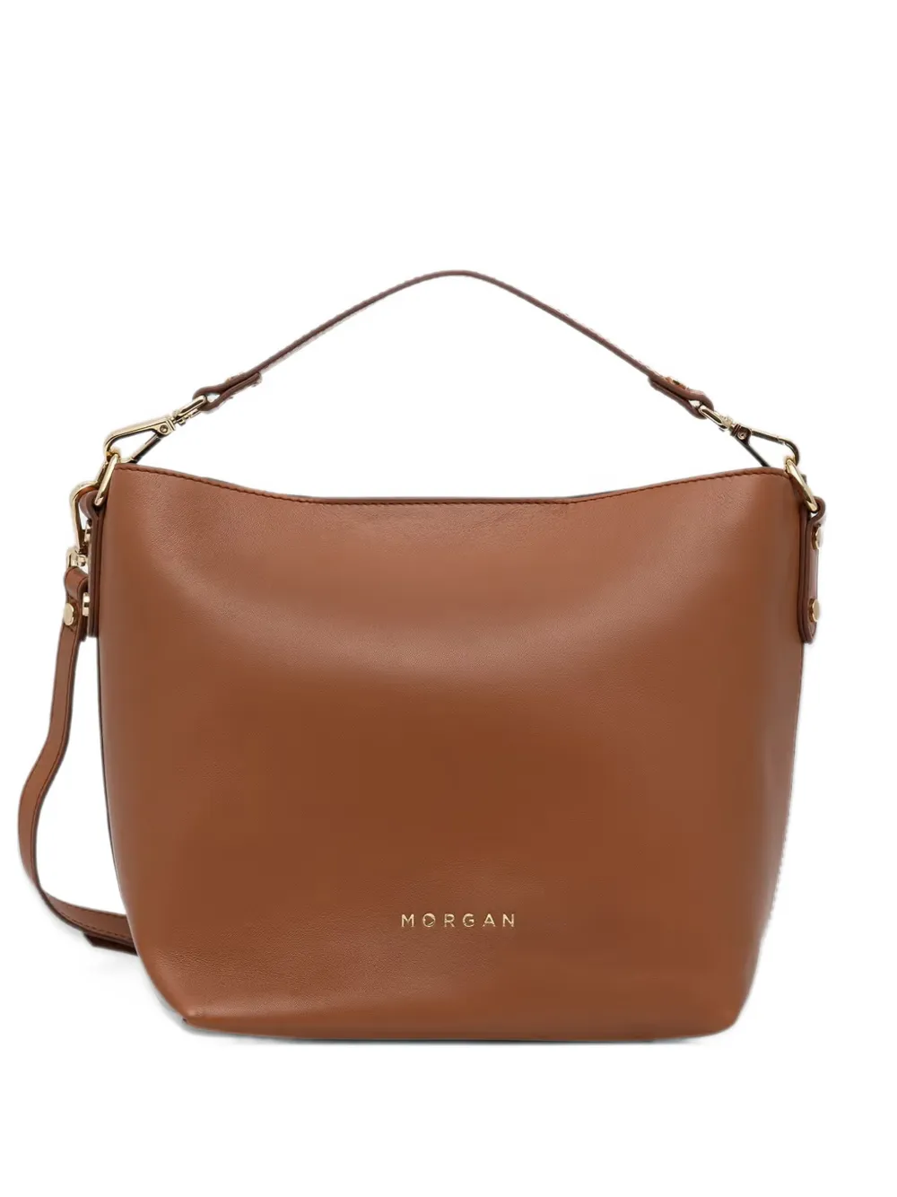 Morgan logo-lettering bucket bag - Marrone