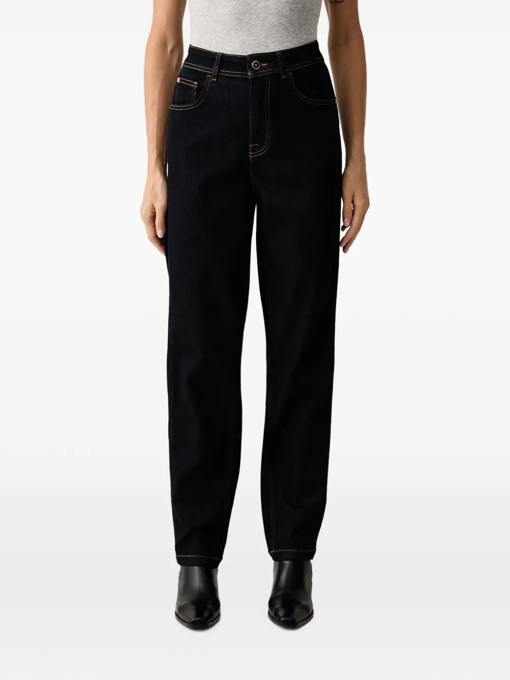 Mos Mosh MMAymen contrast-stitch straight-leg jeans - Blu
