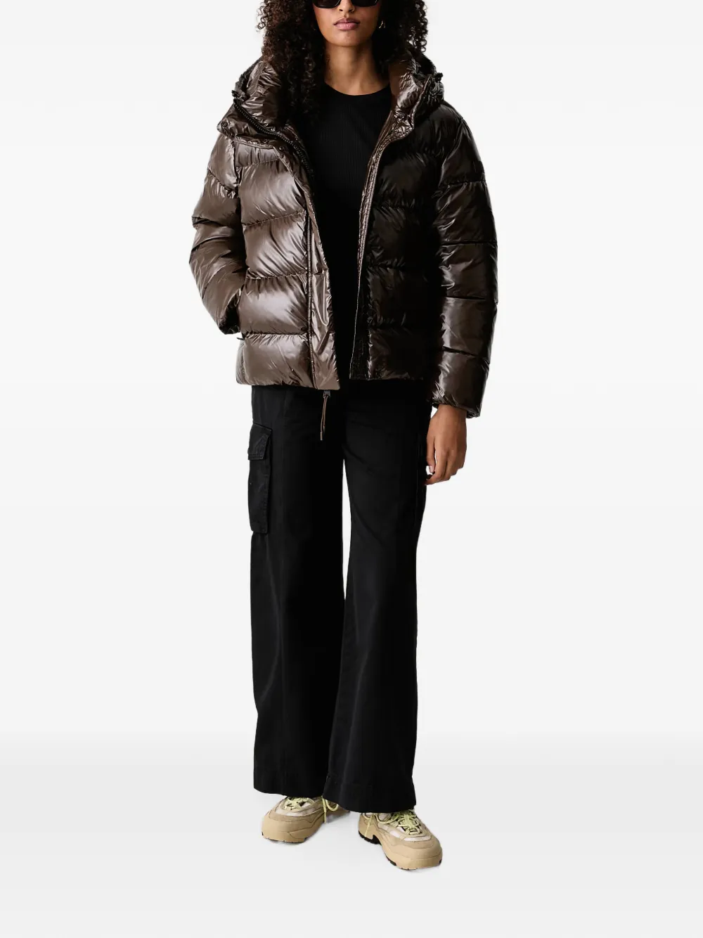 Napapijri Glane quilted hooded jacket Bruin