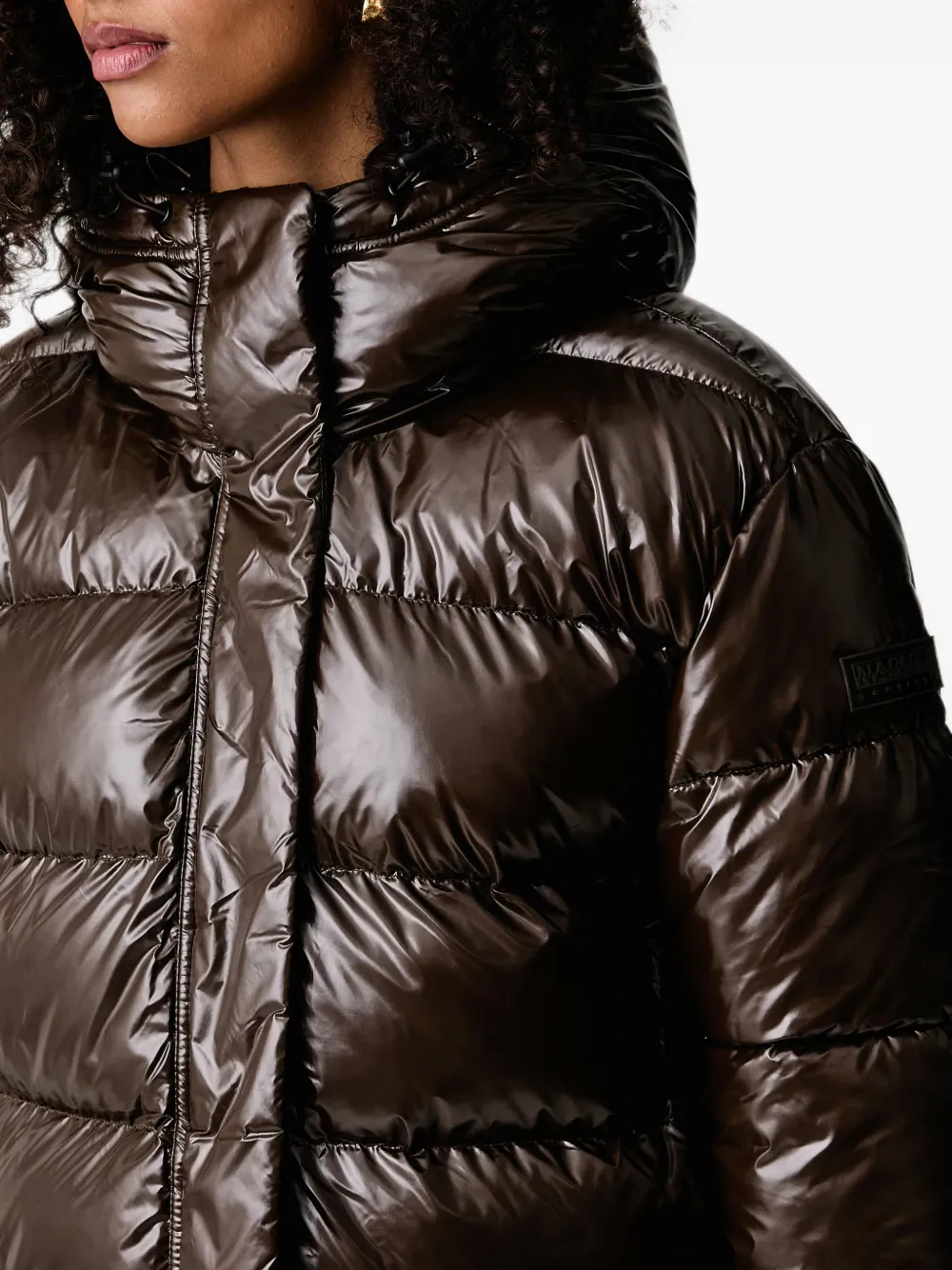 Napapijri Glane quilted hooded jacket Bruin