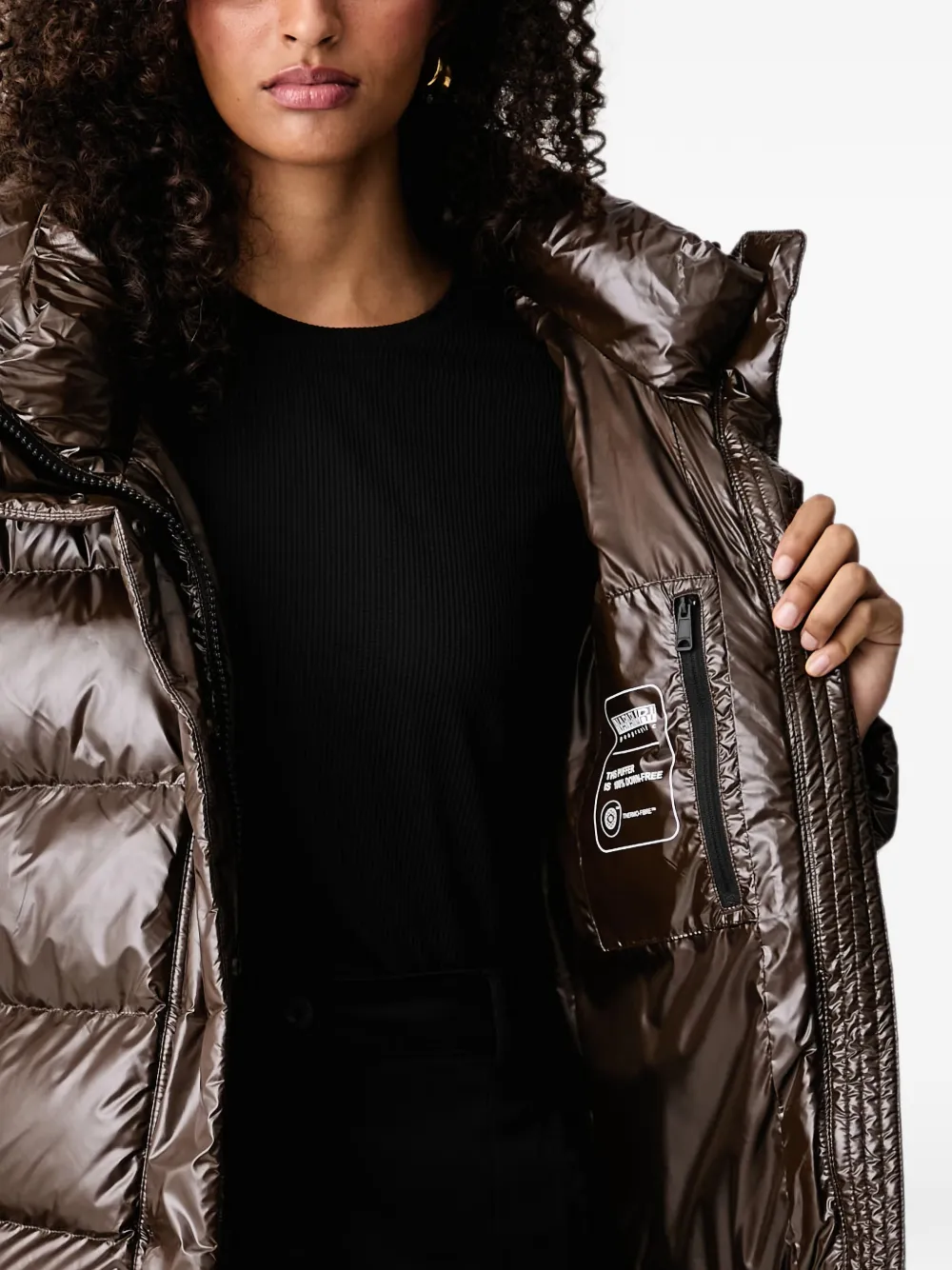 Napapijri Glane quilted hooded jacket Bruin