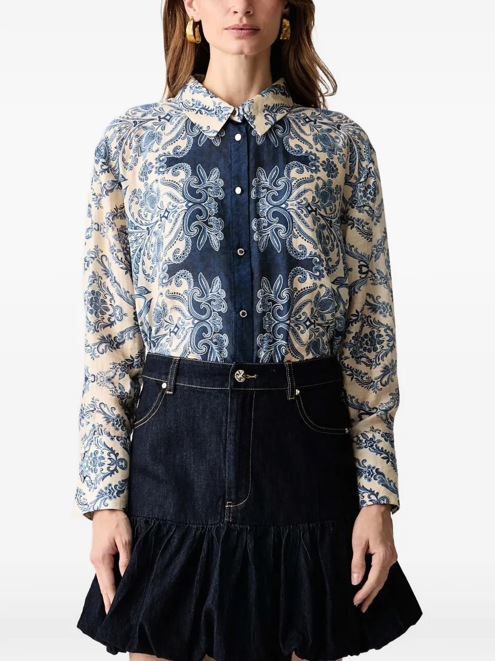 Morgan paisley-print shirt - Toni neutri