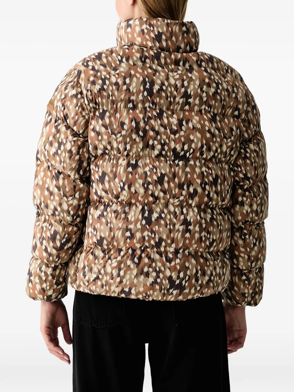 Napapijri Glane abstract-print puffer jacket Bruin