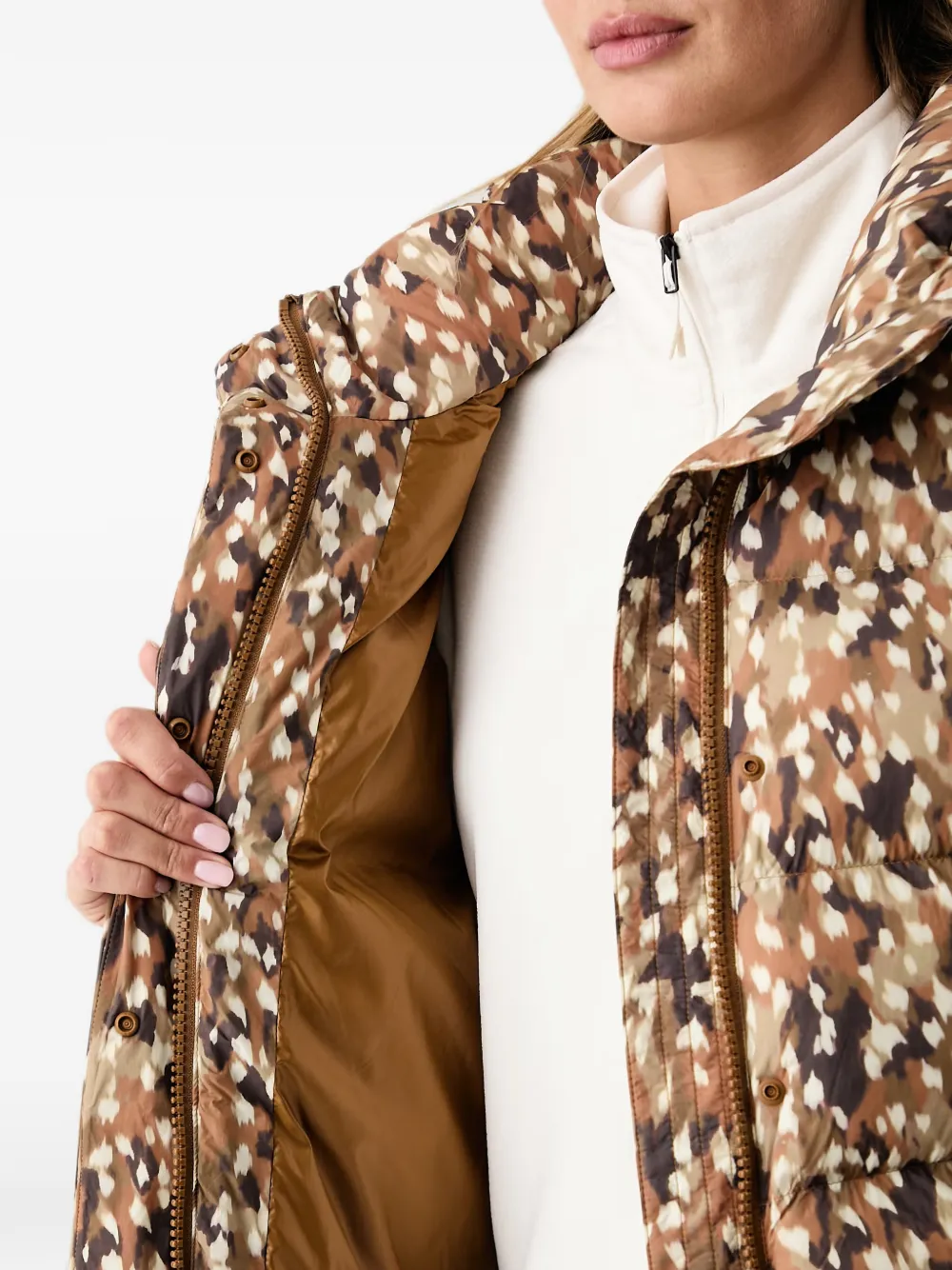 Napapijri Glane abstract-print puffer jacket Bruin