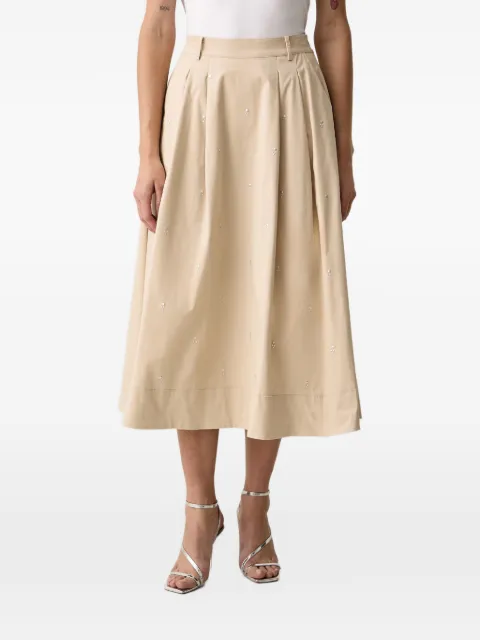 Morgan falda midi con apliques y pliegues