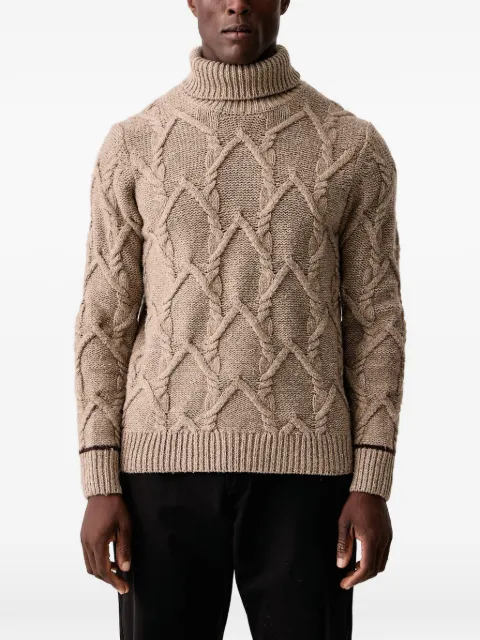 Mos Mosh Barnie cable-knit roll-neck sweater