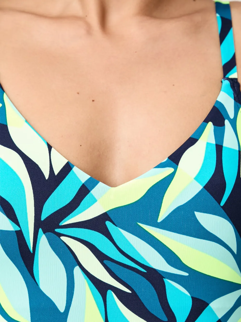 Nike Badpak met bladerenprint Blauw