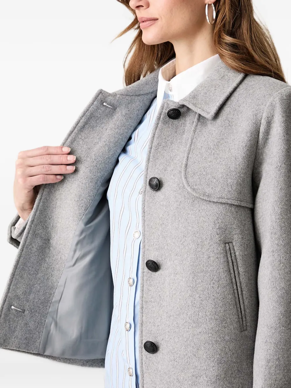 Morgan Button-up jack met kraag Grijs