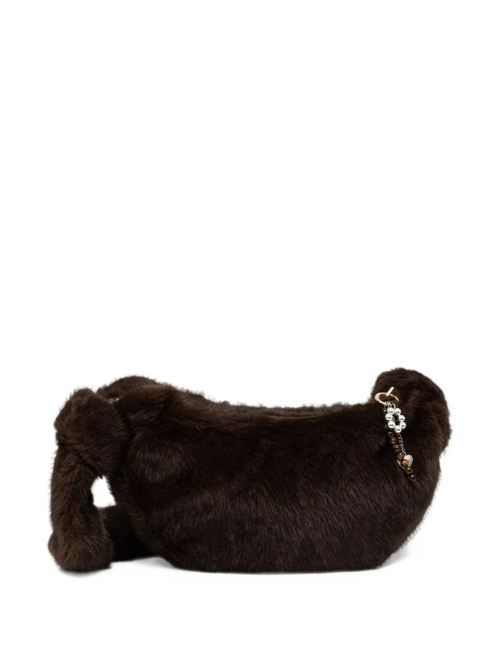 Mos Mosh Cia faux-fur knotted-strap shoulder bag - Marrone