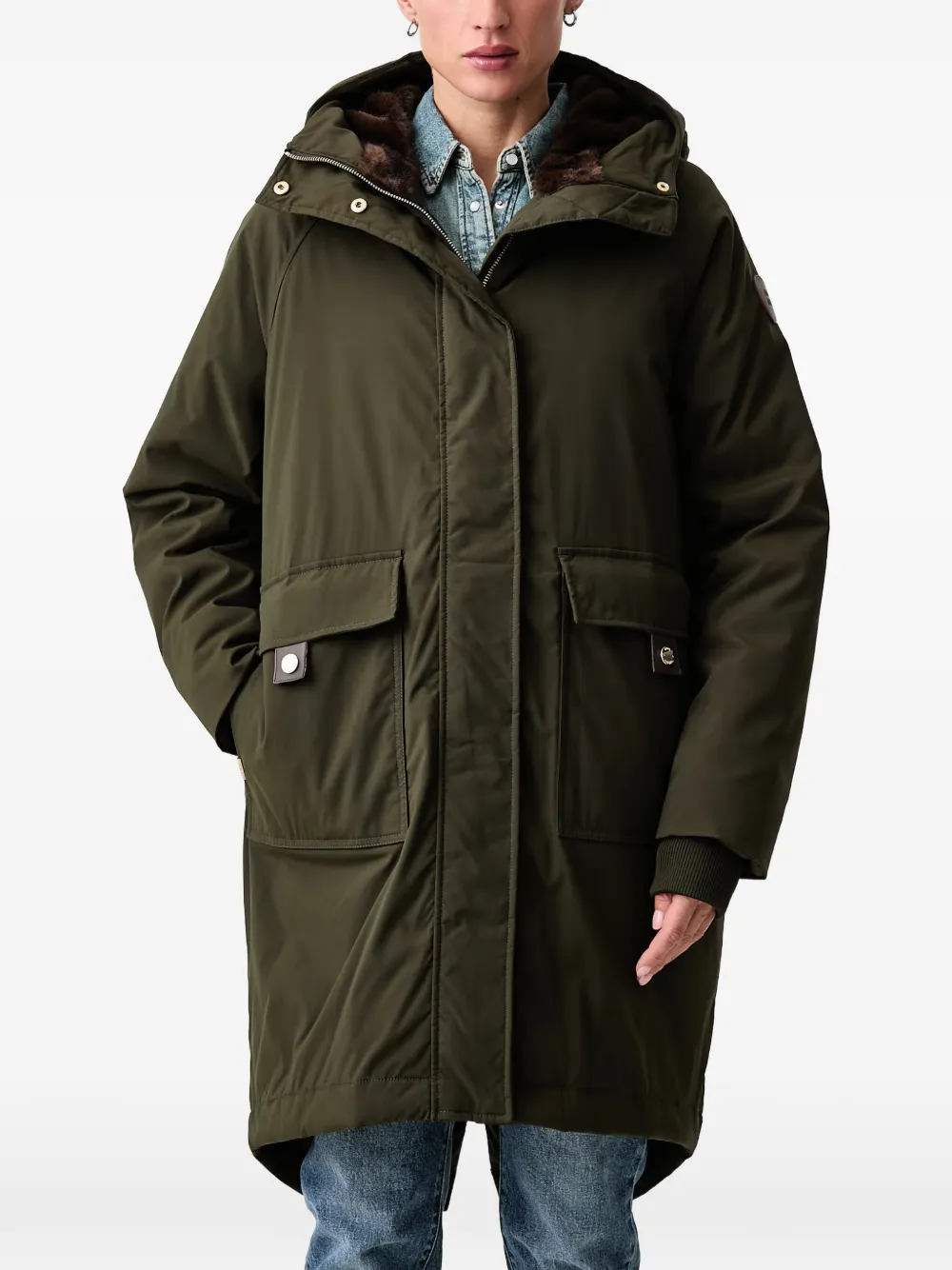 Mos Mosh hooded parka coat - Vert