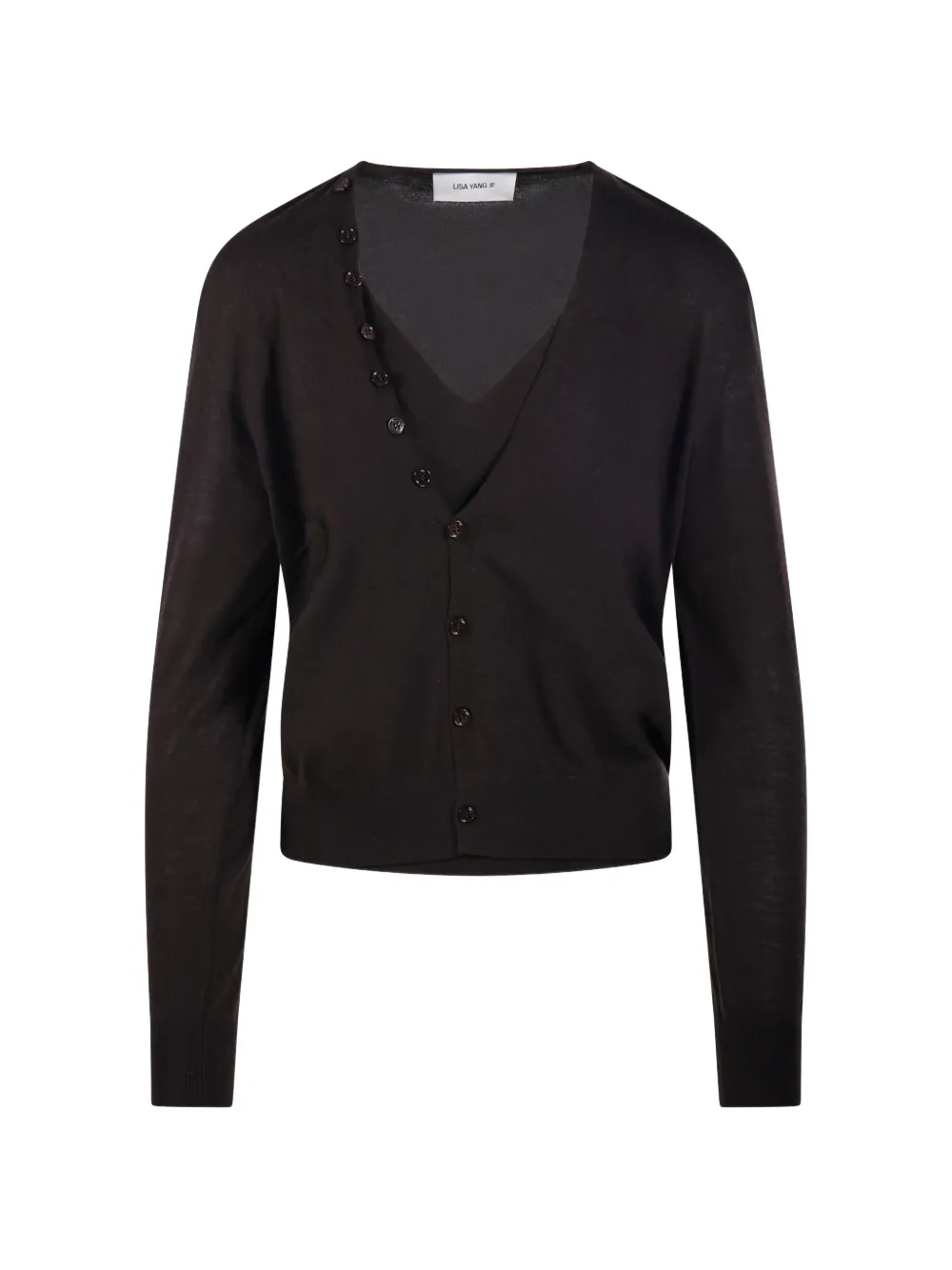 Lisa Yang button-up V-neck cardigan Bruin