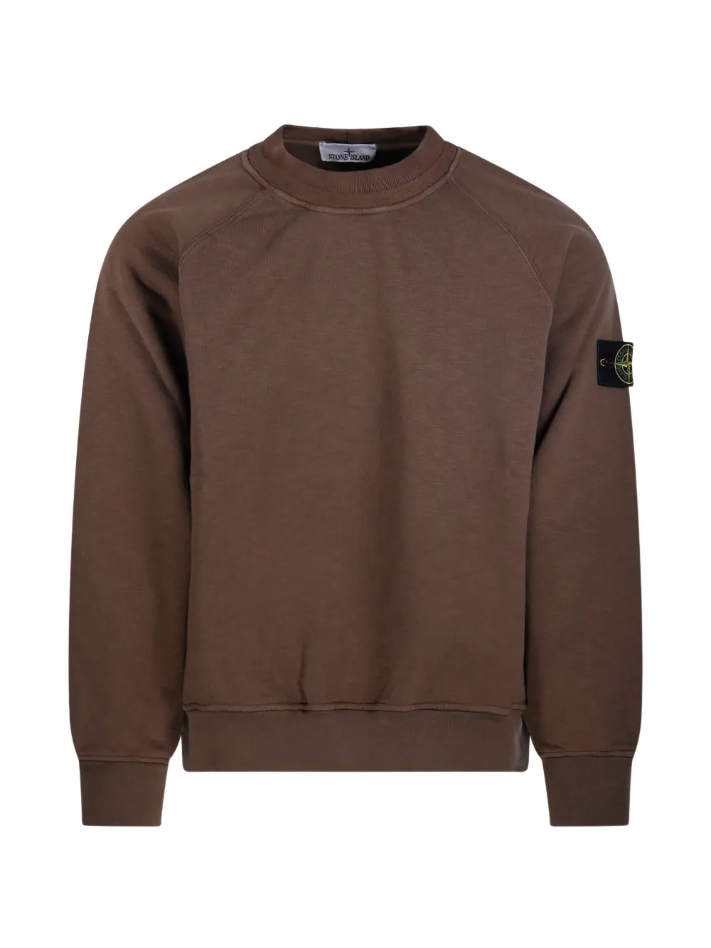 Stone Island 6100053 tubular cotton fleece sweatshirt Bruin