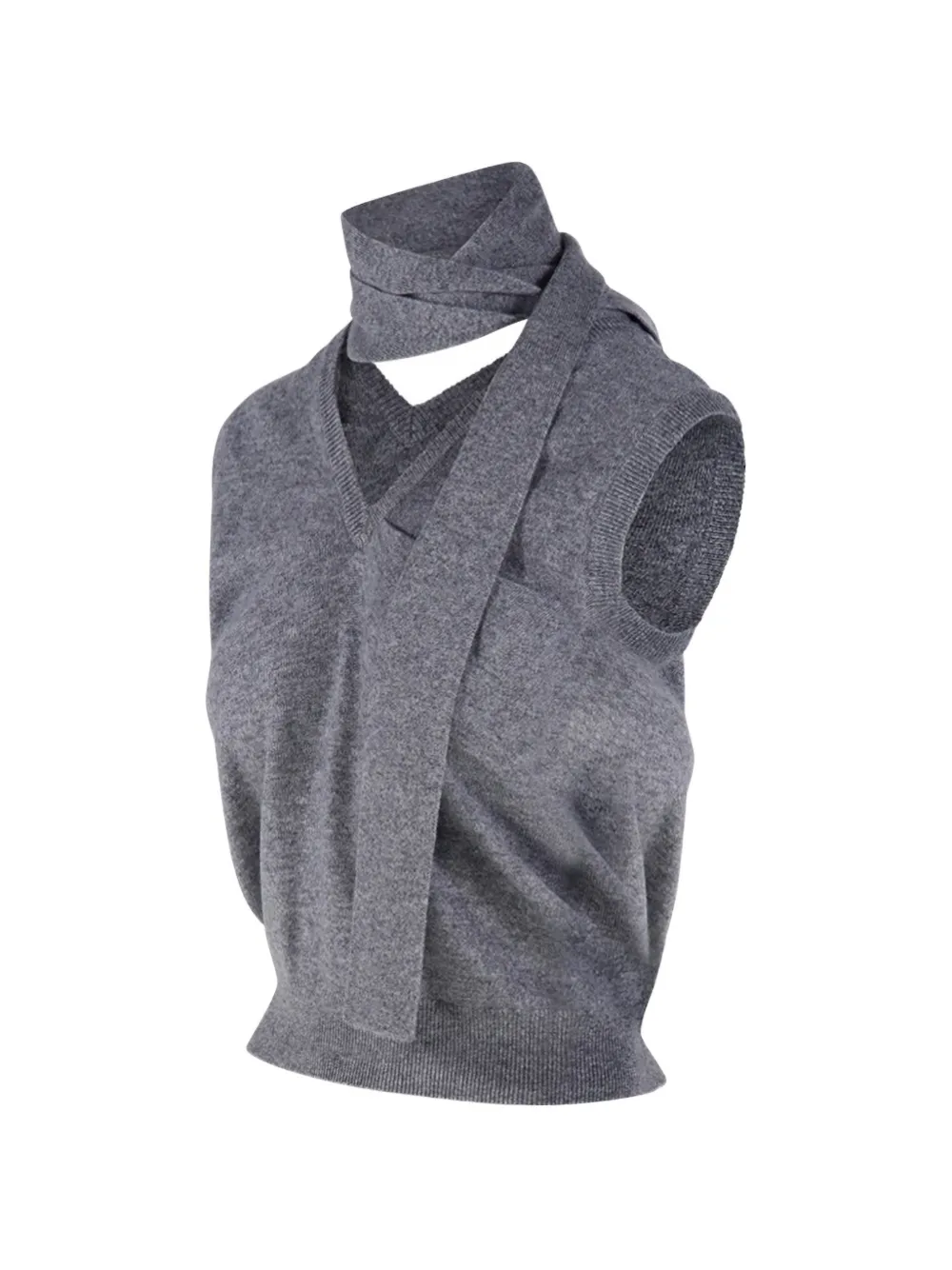 Lisa Yang Ellisyn scarf-detail vest Grijs
