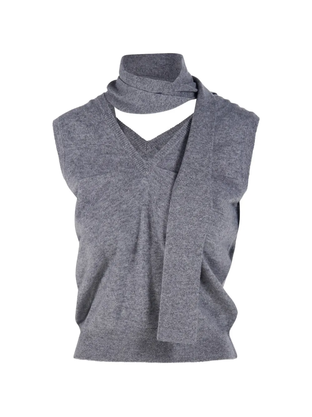 Lisa Yang Ellisyn scarf-detail vest Grijs