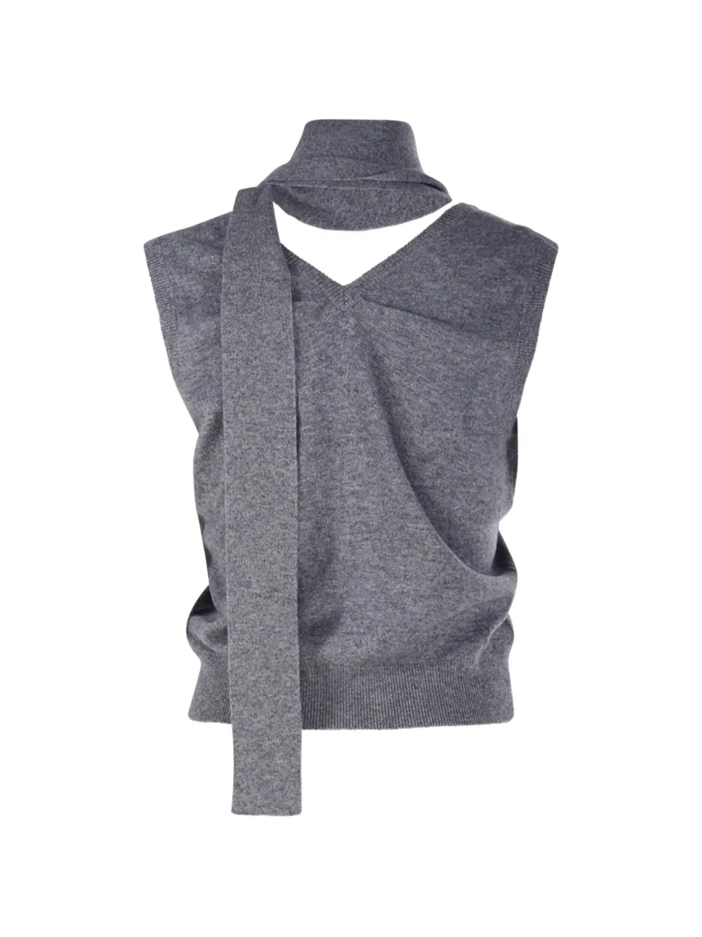 Lisa Yang Ellisyn scarf-detail vest Grijs
