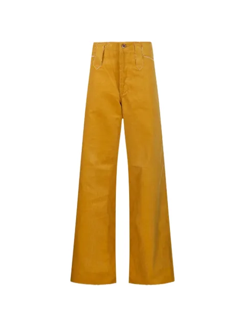 Kuro corduroy frayed-edge trousers
