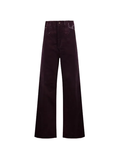 Kuro raw-cut corduroy trousers