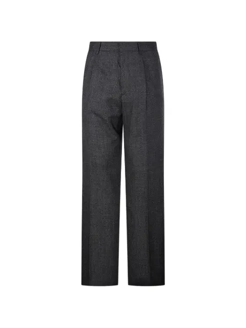 Lardini pleated-detail pressed-crease trousers