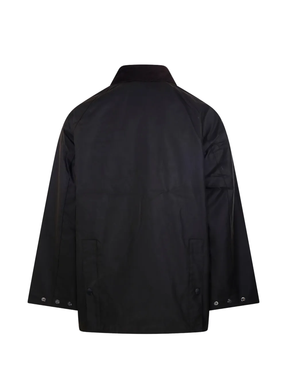Barbour waxed corduroy-collar jacket Zwart