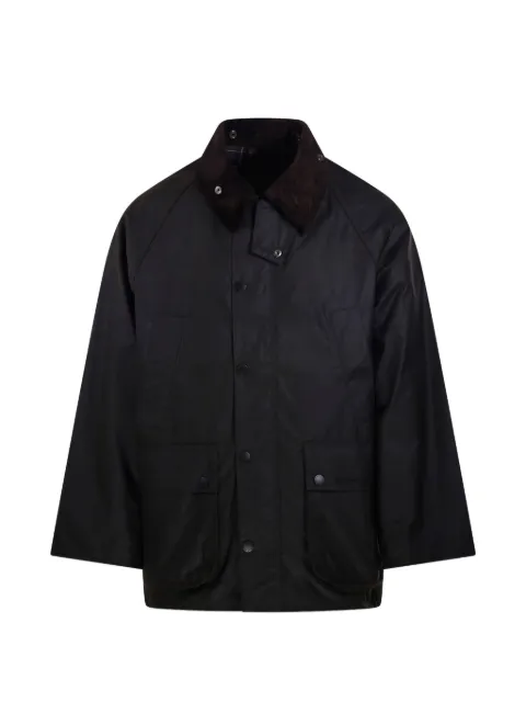 Barbour waxed corduroy-collar jacket