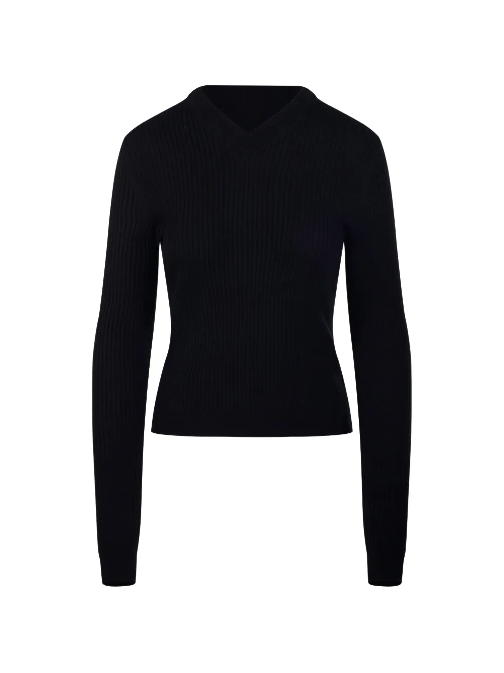 Lisa Yang ribbed-knit V-neck sweater Zwart